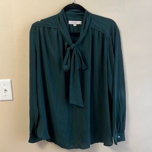 Green Loft Blouse with Bow